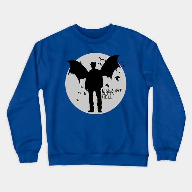 Like a bat outta hell Crewneck Sweatshirt by vanhelsa124